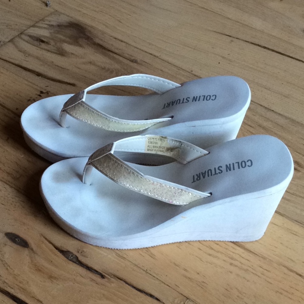 white sandals Colin Stuart